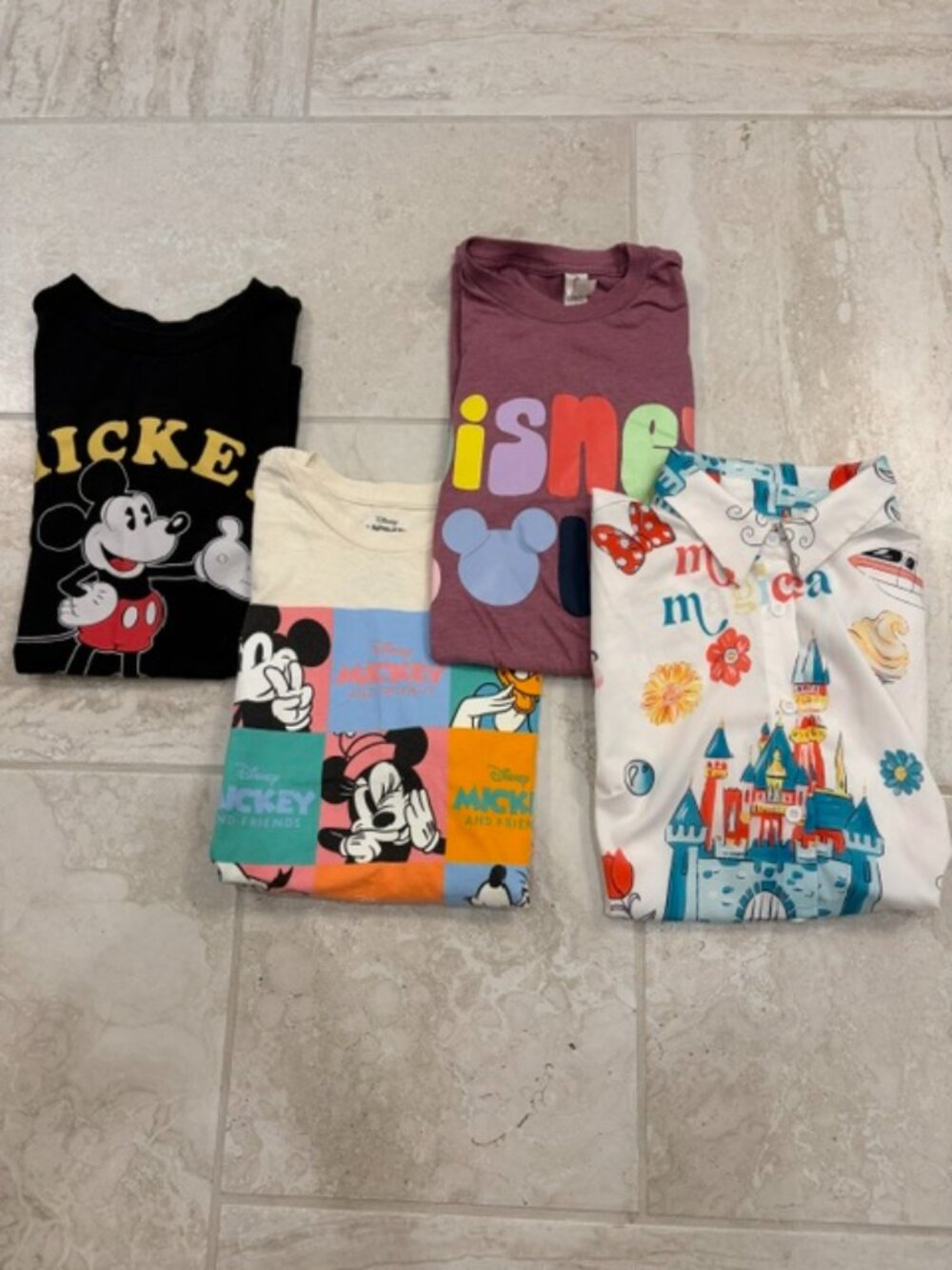 Disney Inspire 4 Bundle Shirts S/M Disneyland Disney World Trip Vacation Magical